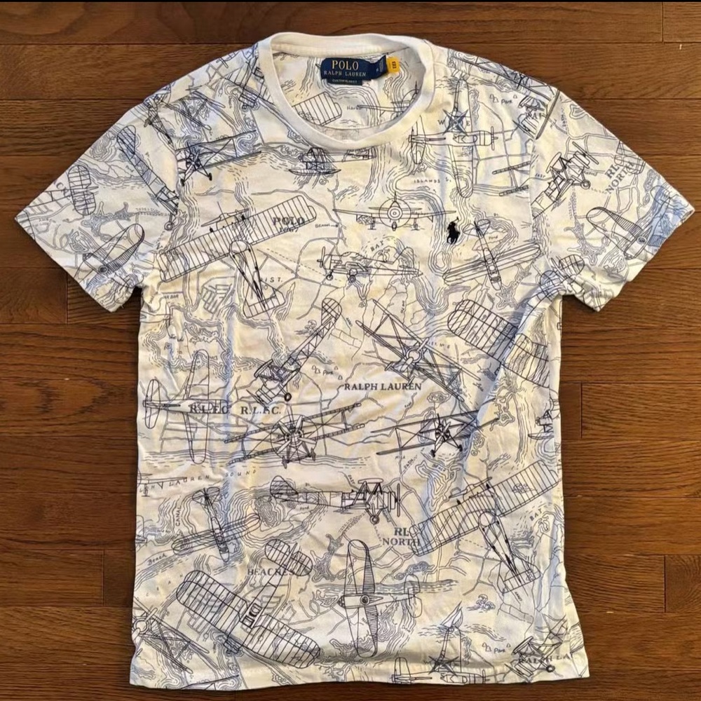 Polo Ralph Lauren Men’s Flight Centre Airplanes T-shirt Sz M